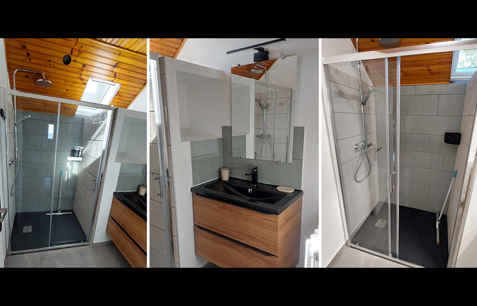 Gîte Le Pré Charville - Activités & Loisirs Salle de bain, douche italienne 120x90