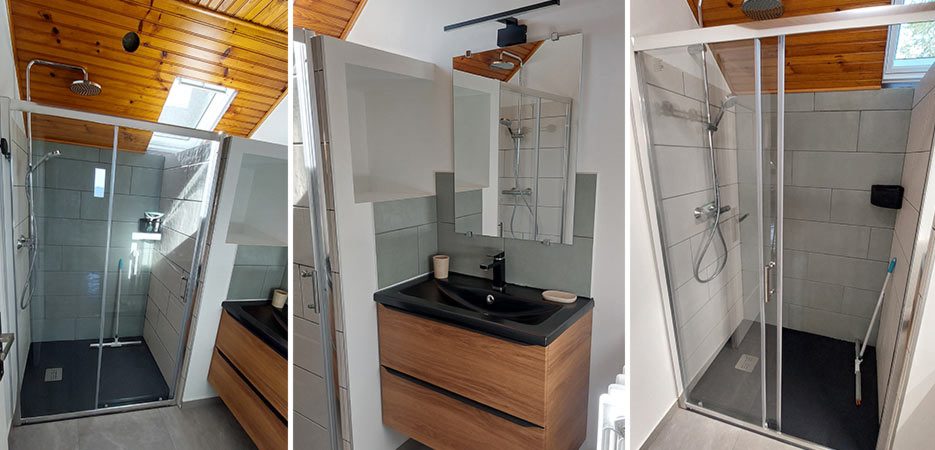 Gîte Le Pré Charville - Activités & Loisirs Salle de bain, douche italienne 120x90