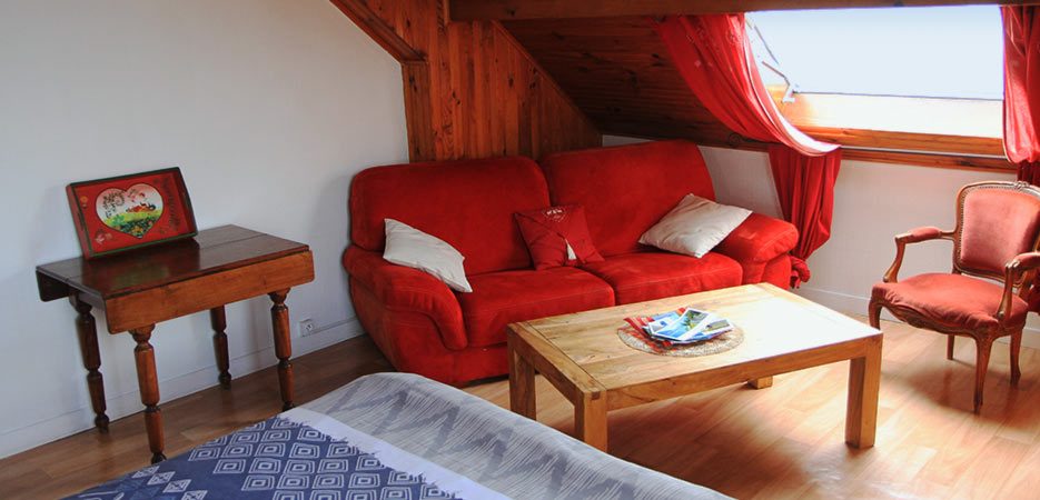 Gîte Le Pré Charville - Activités & Loisirs Le salon avec 2 lits jumeaux (160x190cm)