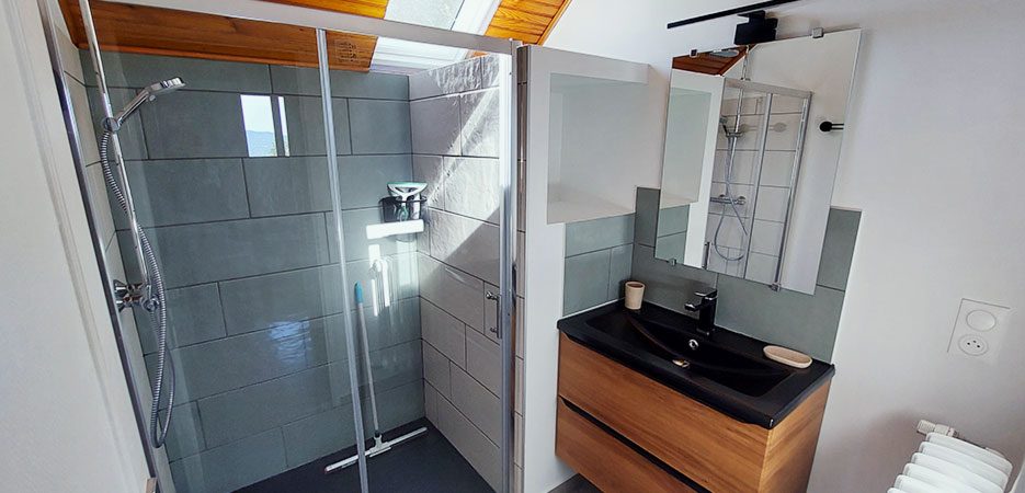 Gîte Le Pré Charville - Activités & Loisirs Salle de bain, douche italienne 120x90